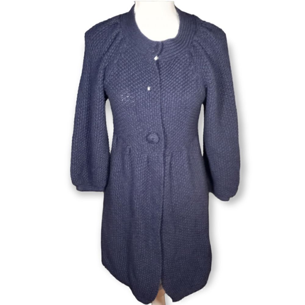 JAMISON MERINO JACKET BLUE SWEATER SZ.M GUC